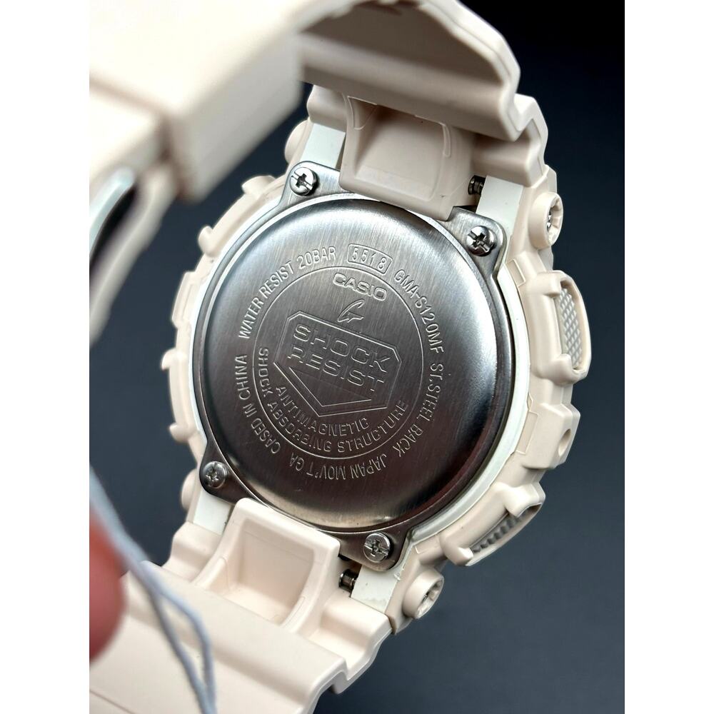 Casio G-Shock GMAS120MF-4A Womens Blush Pink Metallic Analog Digital Watch NIBWT - Picture 7 of 17